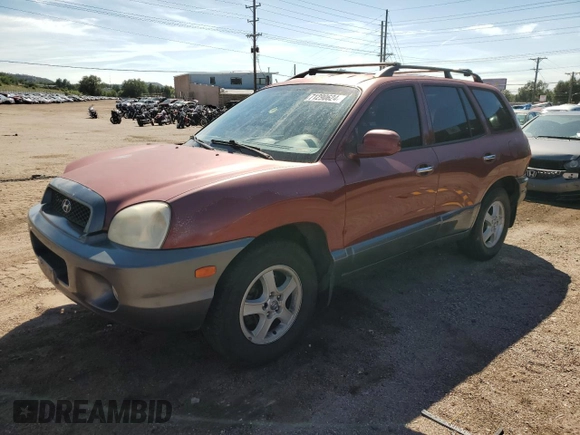 2002 Hyundai Santa Fe GLS with VIN KM8SC73D42U231286, listed as a Copart auction lot 71290624 with 187,534 mi miles and Salvage Title. Bid and sale history available at carsss.com. Image 1.