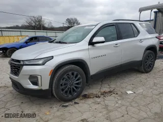 2022 Chevrolet Traverse RS with VIN 1GNERJKW0NJ138763, listed as a Copart auction lot 87324044 with 55,558 mi miles and Salvage Title. Bid and sale history available at carsss.com. Image 1.