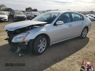2007 Nissan Maxima 3.5 SE with VIN 1N4BA41E07C819855, listed as a Copart auction lot 78756064 with 56,201 mi miles and Salvage Title. Bid and sale history available at carsss.com. Image 1.