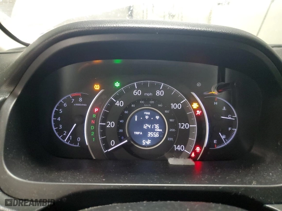 2013 Honda CR-V LX with VIN 2HKRM4H39DH629816, listed as a Copart auction lot 49912345 with 124,176 mi miles and Salvage Title. Bid and sale history available at carsss.com. Image 9.