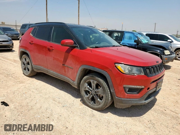 2018 Jeep Compass Latitude with VIN 3C4NJCBB7JT300156, listed as a Copart auction lot 58163375 with 84,702 mi miles and Salvage title. Bid and sale history available at DreamBid. Image 4.