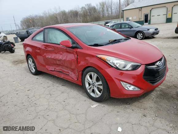 2013 Hyundai Elantra Coupe GS with VIN KMHDH6AE7DU004919, listed as a Copart auction lot 51423295 with 79,928 mi miles and Salvage Title. Bid and sale history available at carsss.com. Image 4.