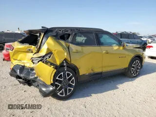2023 Chevrolet Blazer RS with VIN 3GNKBKRS5PS115593, listed as a Copart auction lot 81202034 with Not provided miles and Salvage title. Bid and sale history available at DreamBid. Image 3.