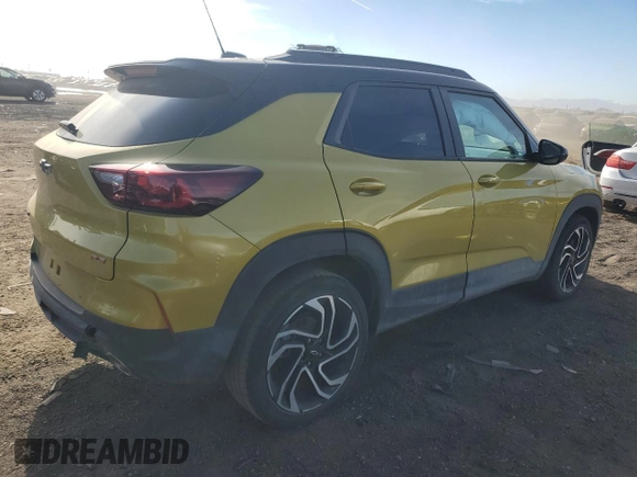 2024 Chevrolet TrailBlazer RS with VIN KL79MTSL6RB108223, listed as a Copart auction lot 81625344 with 8,648 mi miles and Salvage Title. Bid and sale history available at DreamBid. Image 3.