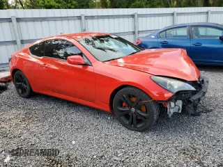 2010 Hyundai Genesis Coupe Grand Touring with VIN KMHHU6KH8AU007233, listed as a Copart auction lot 60843255 with Not provided miles and Salvage title. Bid and sale history available at DreamBid. Image 4.