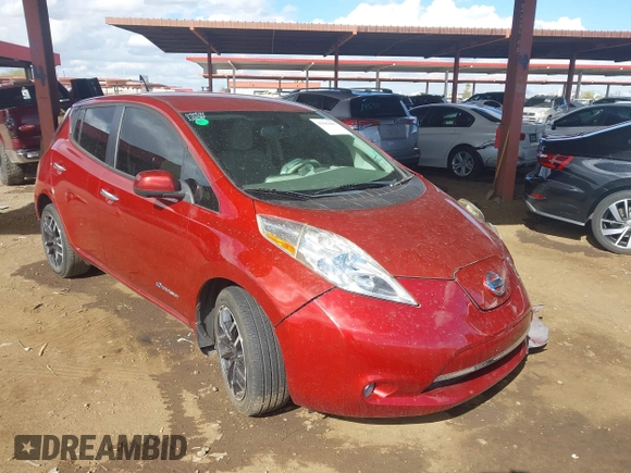 2015 Nissan LEAF SV with VIN 1N4AZ0CP5FC308068, listed as a IAAI auction lot 41582997 with 53,230 mi miles. Bid and sale history available at carsss.com. Image 1.