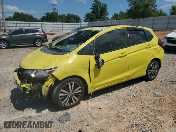 2015 Honda Fit EX-L z VIN 3HGGK5H8XFM767023, wystawiony jako Copart lot #62157155 z przebiegiem Nie podano mil oraz Szkoda całkowita • Salvage title. Historia ofert i sprzedaży dostępna na DreamBid. Obrazek 1.