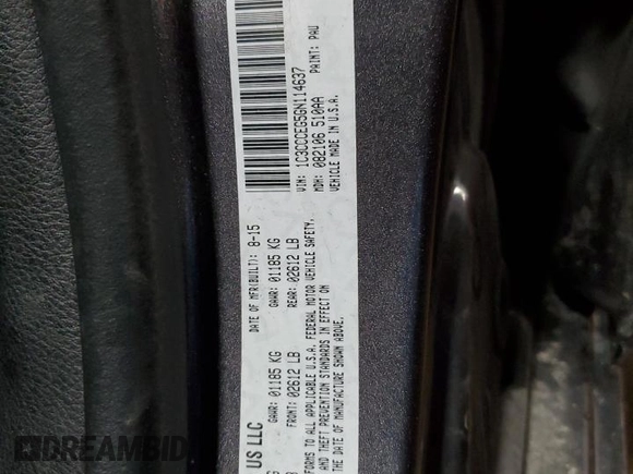 2016 Chrysler 200 C with VIN 1C3CCCEG5GN114637, listed as a Copart auction lot 47175625 with 0 mi miles and Salvage Title. Bid and sale history available at carsss.com. Image 14.