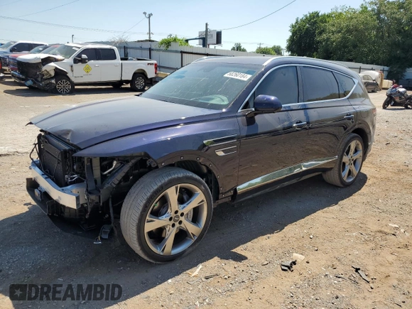 2024 Genesis GV80 with VIN KMUHCESC9RU197445, listed as a Copart auction lot 58260184 with Not Provided miles and Salvage Title. Bid and sale history available at DreamBid. Image 1.