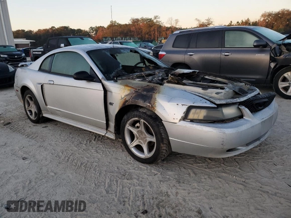 2001 Ford Mustang GT Deluxe with VIN 1FAFP42X01F189552, listed as a Copart auction lot 42989285 with Not provided miles and Salvage title. Bid and sale history available at DreamBid. Image 4.