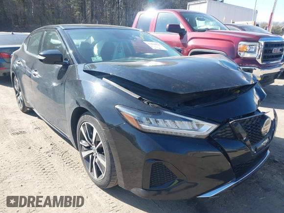 2021 Nissan Maxima SV with VIN 1N4AA6CV1MC513733, listed as a IAAI auction lot 41804923 with 75,570 mi miles and . Bid and sale history available at DreamBid. Image 1.