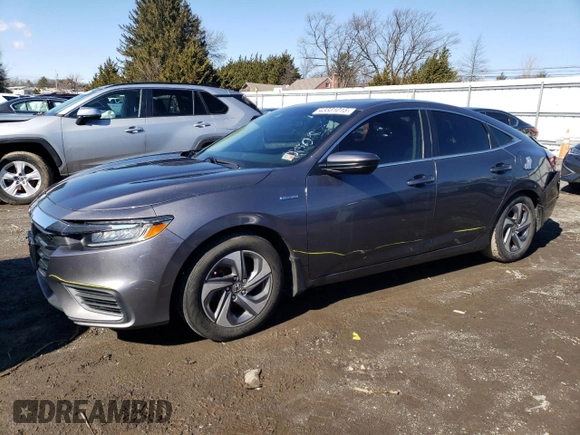 2019 Honda Insight EX with VIN 19XZE4F54KE000810, listed as a Copart auction lot 43331015 with 202,096 mi miles and Salvage Title. Bid and sale history available at carsss.com. Image 1.