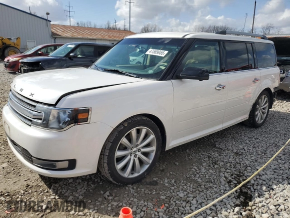 2015 Ford Flex SEL with VIN 2FMGK5C81FBA22941, listed as a Copart auction lot 47589955 with 144,543 mi miles and Salvage Title. Bid and sale history available at carsss.com. Image 1.