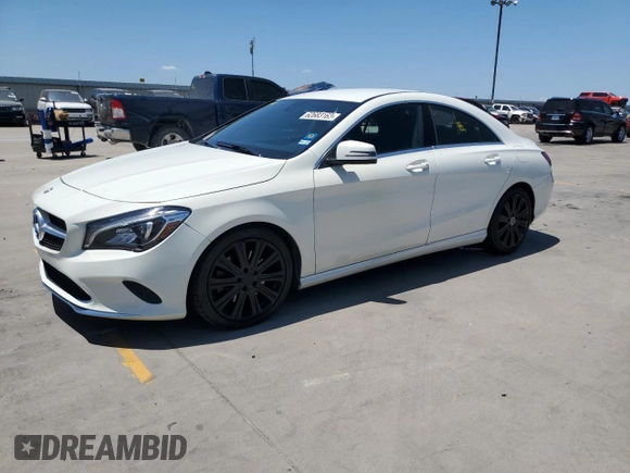 2018 Mercedes-Benz CLA with VIN WDDSJ4EBXJN572890, listed as a Copart auction lot 62683163 with 47,608 mi miles. Bid and sale history available at carsss.com. Image 1.