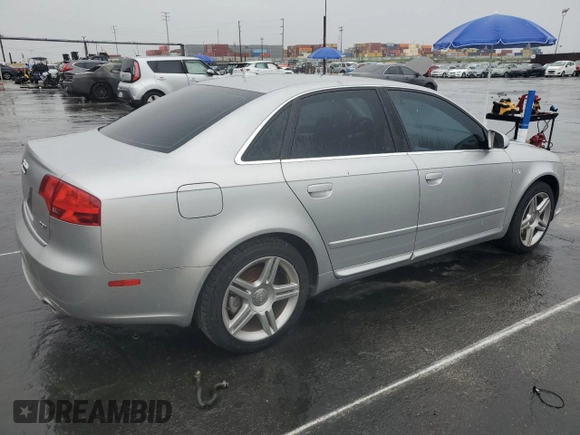 2008 Audi A4 2.0T with VIN WAUAF78EX8A122976, listed as a Copart auction lot 47890525 with 102,331 mi miles and Salvage title. Bid and sale history available at DreamBid. Image 3.