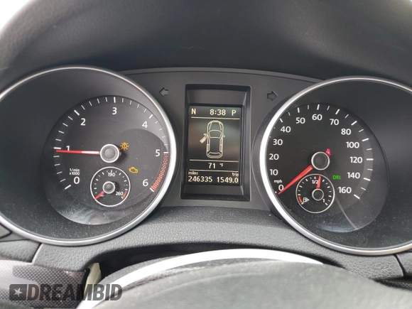 2012 Volkswagen Jetta TDI w/Sunroof & Nav with VIN 3VWPL7AJ6CM704157, listed as a Copart auction lot 53840915 with 246,335 mi miles and Salvage title. Bid and sale history available at DreamBid. Image 9.