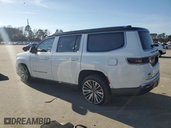2022 Jeep Grand Wagoneer Series III с VIN 1C4SJVGJ2NS138006, выставлен на аукционе Copart как лот 43815935 с пробегом 29 969 миль миль и Списание • Salvage title. История ставок и продаж доступна на DreamBid. Изображение 2.