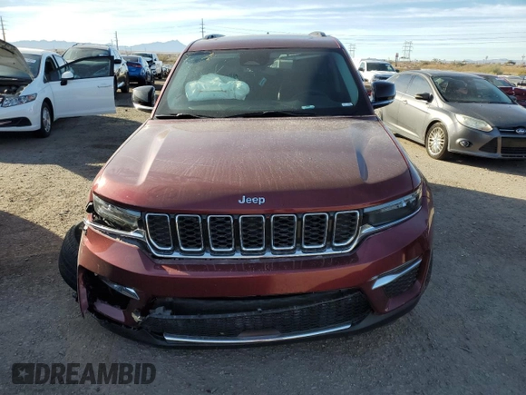 2022 Jeep Grand Cherokee с VIN 1C4RJYB6XN8757050, выставлен на аукционе Copart как лот 43666425 с пробегом 26 396 миль миль и Списание • Salvage title. История ставок и продаж доступна на DreamBid. Изображение 5.