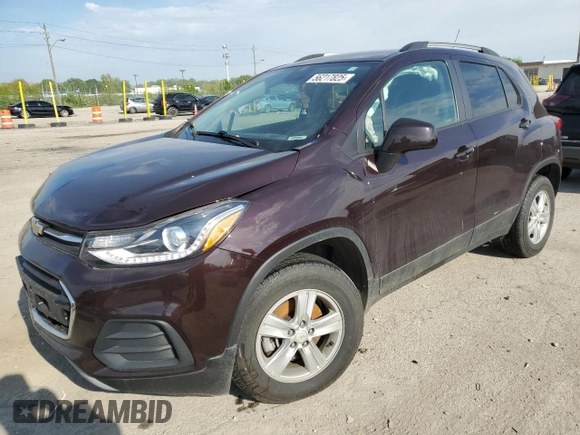 2022 Chevrolet Trax LT with VIN KL7CJPSM0NB527838, listed as a Copart auction lot 56217825 with 65,951 mi miles and Salvage title. Bid and sale history available at DreamBid. Image 1.