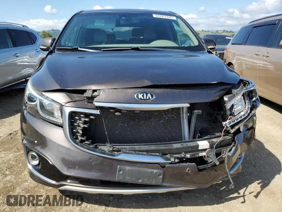 2017 Kia Sedona SX-L with VIN KNDME5C13H6278064, listed as a Copart auction lot 54727335 with 82,232 mi miles and Salvage Title. Bid and sale history available at carsss.com. Image 5.