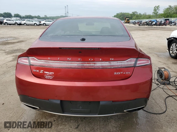 2017 Lincoln MKZ Reserve with VIN 3LN6L5F96HR618810, listed as a Copart auction lot 58857255 with 146,326 mi miles and Salvage title. Bid and sale history available at DreamBid. Image 6.