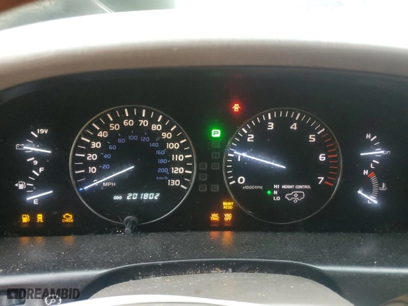 2004 Lexus LX 470 with VIN JTJHT00W743538680, listed as a Copart auction lot 66269864 with 201,802 mi miles and Salvage Title. Bid and sale history available at carsss.com. Image 9.