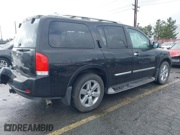 2011 Nissan Armada SV with VIN 5N1AA0ND5BN600138, listed as a IAAI auction lot 41535623 with 218,533 mi miles and . Bid and sale history available at DreamBid. Image 4.