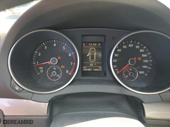 2012 Volkswagen Golf with VIN WVWBB7AJ5CW301481, listed as a Copart auction lot 50588835 with 100,481 mi miles and Clean Title. Bid and sale history available at carsss.com. Image 9.