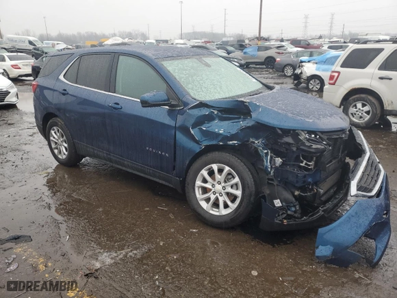2020 Chevrolet Equinox LT with VIN 3GNAXJEV1LL266653, listed as a Copart auction lot 46969255 with 52,789 mi miles and Non Repairable. Bid and sale history available at carsss.com. Image 4.