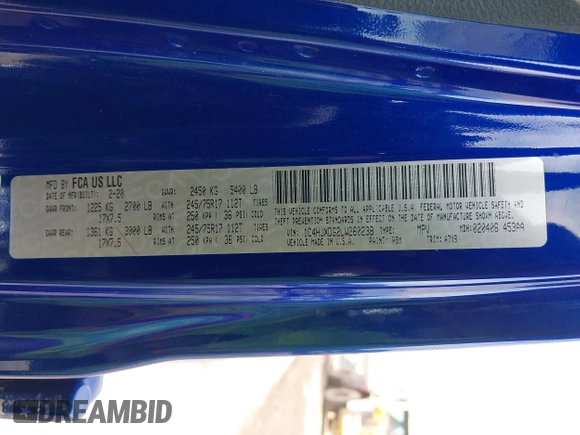 2020 Jeep Wrangler Unlimited Sport S z VIN 1C4HJXDG2LW260238, wystawiony jako IAAI lot #41415820 z przebiegiem 62 224 mil mil oraz . Historia ofert i sprzedaży dostępna na DreamBid. Obrazek 9.