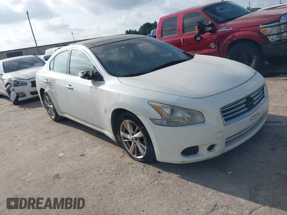 2014 Nissan Maxima SV with VIN 1N4AA5AP6EC446580, listed as a IAAI auction lot 42762381 with 184,665 mi miles and . Bid and sale history available at DreamBid. Image 1.
