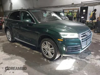 2018 Audi Q5 Premium Plus with VIN WA1BNAFY9J2090780, listed as a IAAI auction lot 41370112 with 55,767 mi miles. Bid and sale history available at carsss.com. Image 1.