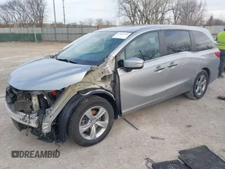 2018 Honda Odyssey EX-L z VIN 5FNRL6H72JB045639, wystawiony jako IAAI lot #41821993 z przebiegiem 60 737 mil mil oraz . Historia ofert i sprzedaży dostępna na DreamBid. Obrazek 2.