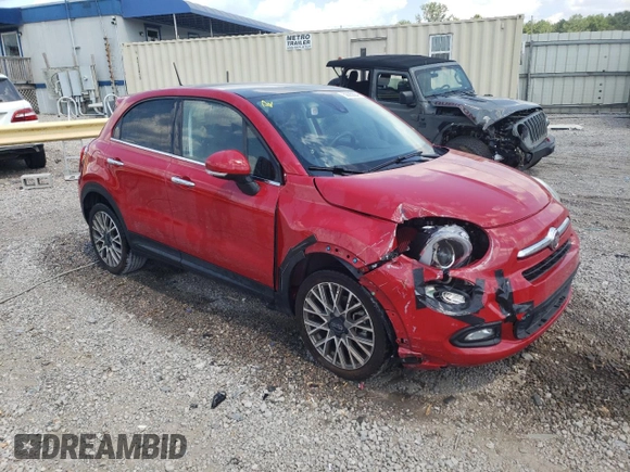 2017 FIAT 500X Lounge with VIN ZFBCFXDB4HP591388, listed as a Copart auction lot 59065624 with 135,494 mi miles and Salvage title. Bid and sale history available at DreamBid. Image 4.