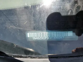 2016 Nissan LEAF S with VIN 1N4BZ0CP3GC309287, listed as a Copart auction lot 62592213 with 54,037 mi miles. Bid and sale history available at carsss.com. Image 12.