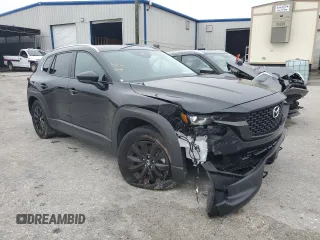 2025 Mazda CX-50 S Select with VIN 7MMVABAM6SN317805, listed as a Copart auction lot 46828215 with 4,855 mi miles and Clean Title. Bid and sale history available at DreamBid. Image 4.