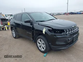 2024 Jeep Compass Sport with VIN 3C4NJDAN9RT105303, listed as a IAAI auction lot 41554518 with 10,798 mi miles. Bid and sale history available at carsss.com. Image 1.