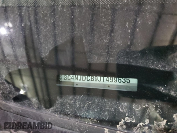 2018 Jeep Compass Limited with VIN 3C4NJDCB9JT499635, listed as a Copart auction lot 45642455 with 77,961 mi miles and Salvage Title. Bid and sale history available at DreamBid. Image 15.