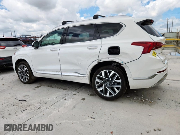 2023 Hyundai Santa Fe Calligraphy z VIN 5NMS5DAL0PH552148, wystawiony jako Copart lot #63868585 z przebiegiem 8 733 mil mil oraz Szkoda całkowita • Salvage title. Historia ofert i sprzedaży dostępna na DreamBid. Obrazek 2.