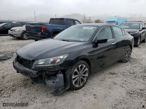 2015 Honda Accord Sedan Sport with VIN 1HGCR2F58FA101521, listed as a Copart auction lot 50740865 with 0 mi miles and Salvage Title. Bid and sale history available at carsss.com. Image 1.