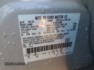 2023 Ford Maverick z VIN 3FTTW8G9XPRA99922, wystawiony jako Copart lot #89200195 z przebiegiem 7 482 mil mil oraz Szkoda całkowita • Salvage title. Historia ofert i sprzedaży dostępna na DreamBid. Obrazek 13.