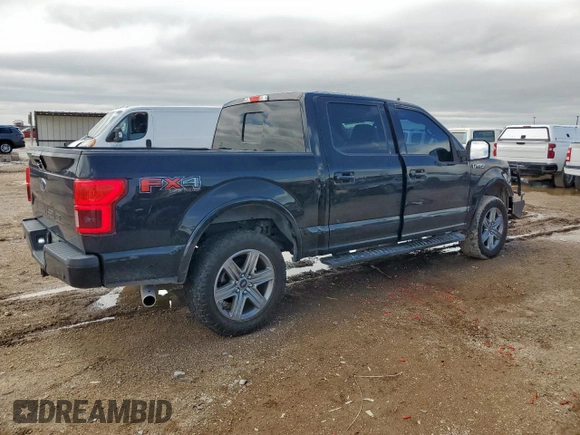 2018 Ford F-150 XL with VIN 1FTEW1E58JKD66986, listed as a Copart auction lot 59444175 with 142,775 mi miles and Salvage title. Bid and sale history available at DreamBid. Image 3.