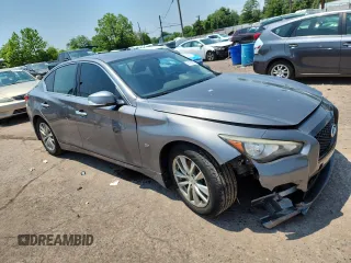 2015 Infiniti Q50 with VIN JN1BV7APXFM334409, listed as a Copart auction lot 63150875 with 125,803 mi miles and Salvage title. Bid and sale history available at DreamBid. Image 4.