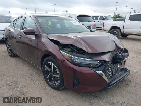 2024 Nissan Sentra SV with VIN 3N1AB8CV3RY314977, listed as a IAAI auction lot 42612915 with 27,805 mi miles and . Bid and sale history available at DreamBid. Image 1.