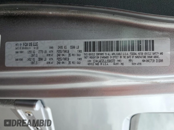2018 Jeep Wrangler Unlimited Sahara with VIN 1C4HJWEG5JL930372, listed as a Copart auction lot 50772625 with 91,528 mi miles and Salvage title. Bid and sale history available at DreamBid. Image 15.