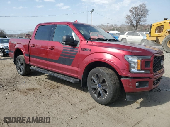 2018 Ford F-150 XL with VIN 1FTEW1E55JFA24677, listed as a Copart auction lot 49508155 with 119,616 mi miles and Salvage Title. Bid and sale history available at carsss.com. Image 4.