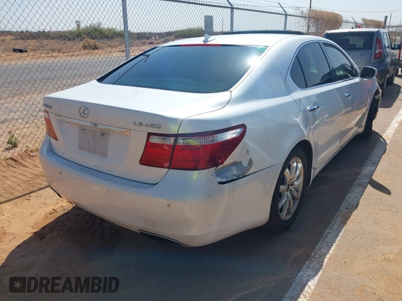 2007 Lexus LS 460 with VIN JTHBL46F275017817, listed as a IAAI auction lot 41958897 with 100,301 mi miles and . Bid and sale history available at DreamBid. Image 4.