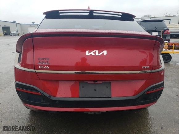 2024 Kia EV6 GT-Line with VIN KNDC4DLC8R5186353, listed as a Copart auction lot 42774895 with 9,429 mi miles and Salvage Title. Bid and sale history available at carsss.com. Image 6.