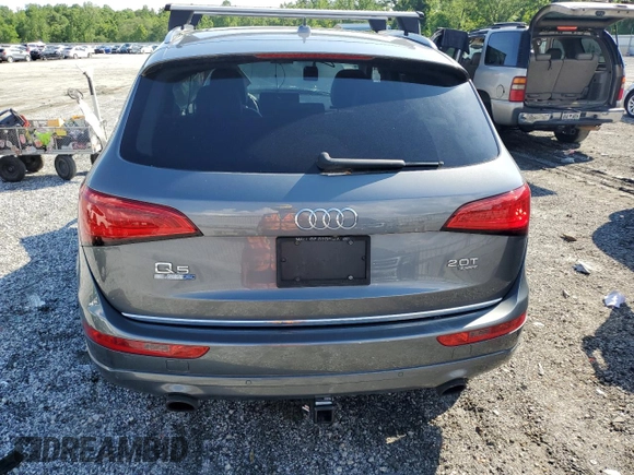 2015 Audi Q5 Premium Plus with VIN WA1LFAFPXFA033588, listed as a Copart auction lot 57030365 with 88,457 mi miles and Salvage title. Bid and sale history available at DreamBid. Image 6.