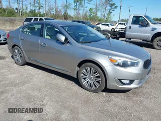 2014 Kia Cadenza Premium with VIN KNALN4D7XE5159404, listed as a IAAI auction lot 41811236 with 108,666 mi miles. Bid and sale history available at carsss.com. Image 1.